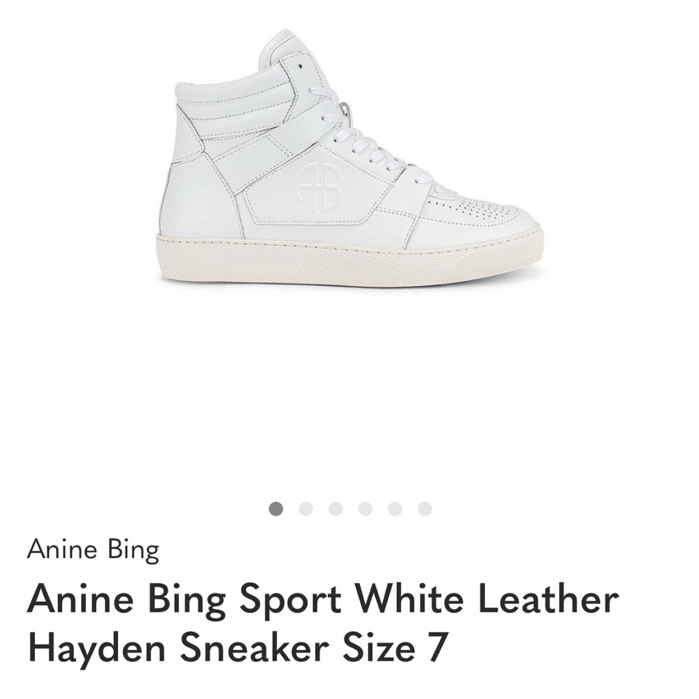 Anine Bing White Leather Hayden Sneakers